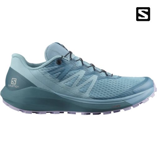 Turquoise Salomon Sense Ride 4 Women's Trail Running Shoes | PH 02483A